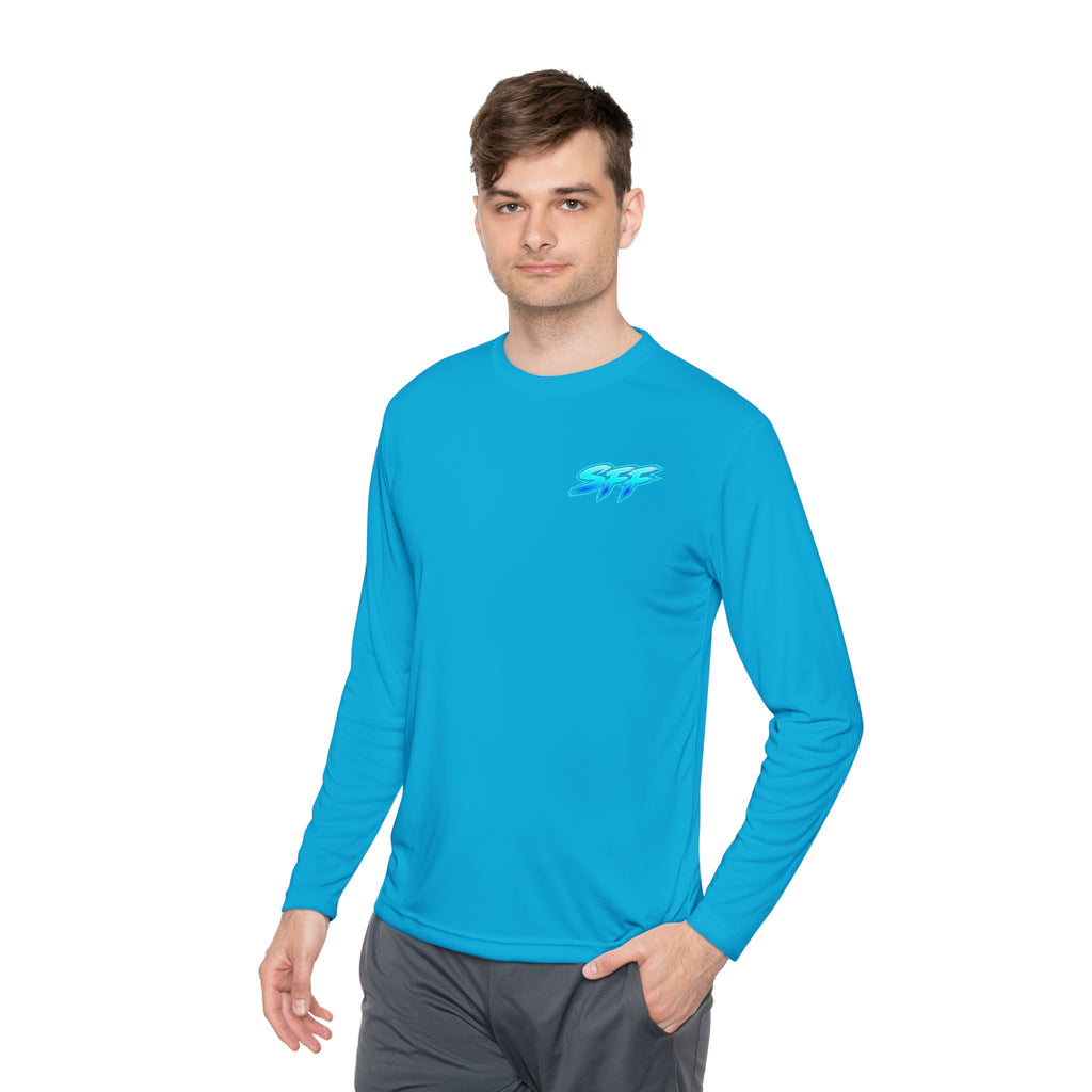 South Flawdas Fishing Long Sleeve Tee — Coastal Sunset Tarpon Boat Graphic