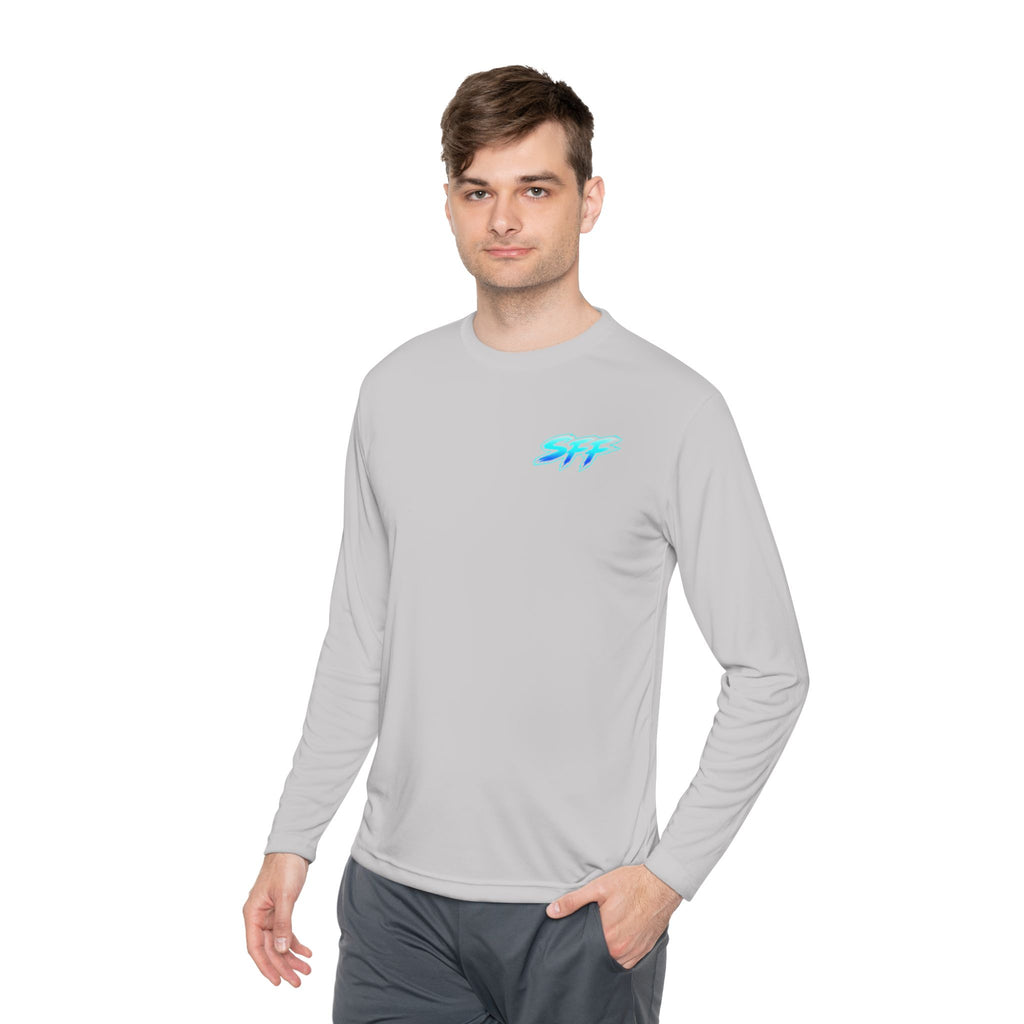 South Flawdas Fishing Long Sleeve Tee — Coastal Sunset Tarpon Boat Graphic