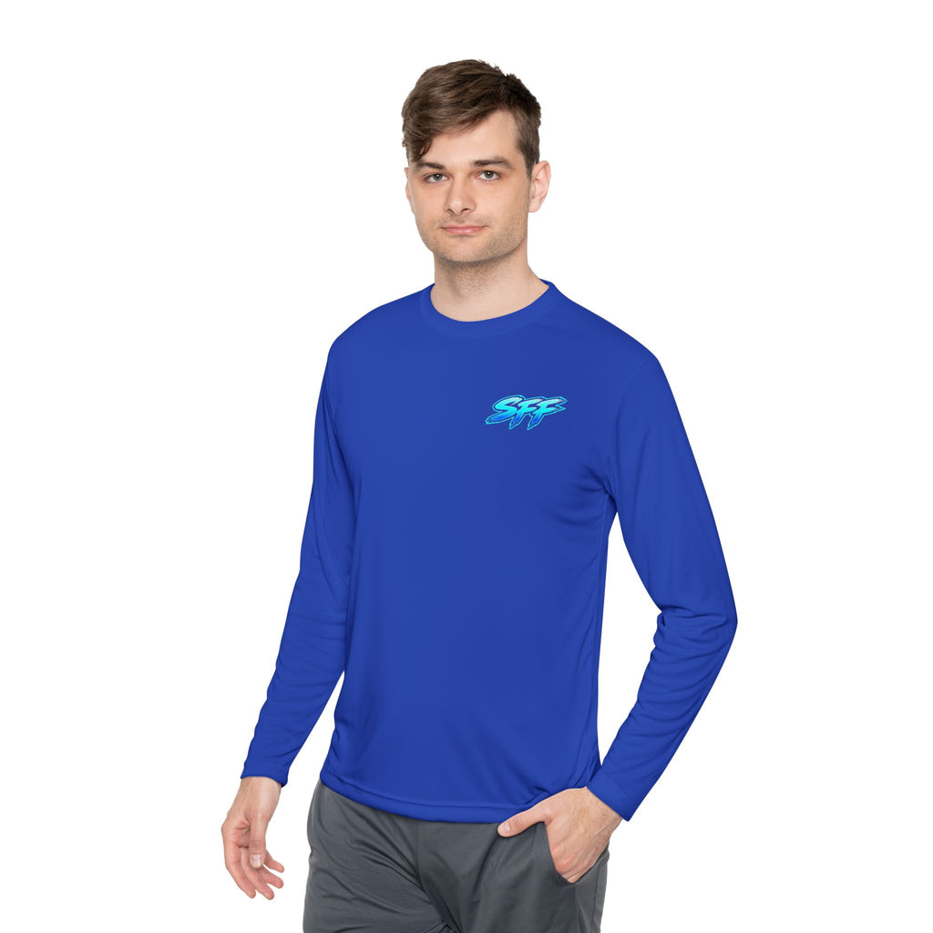 South Flawdas Fishing Long Sleeve Tee — Coastal Sunset Tarpon Boat Graphic