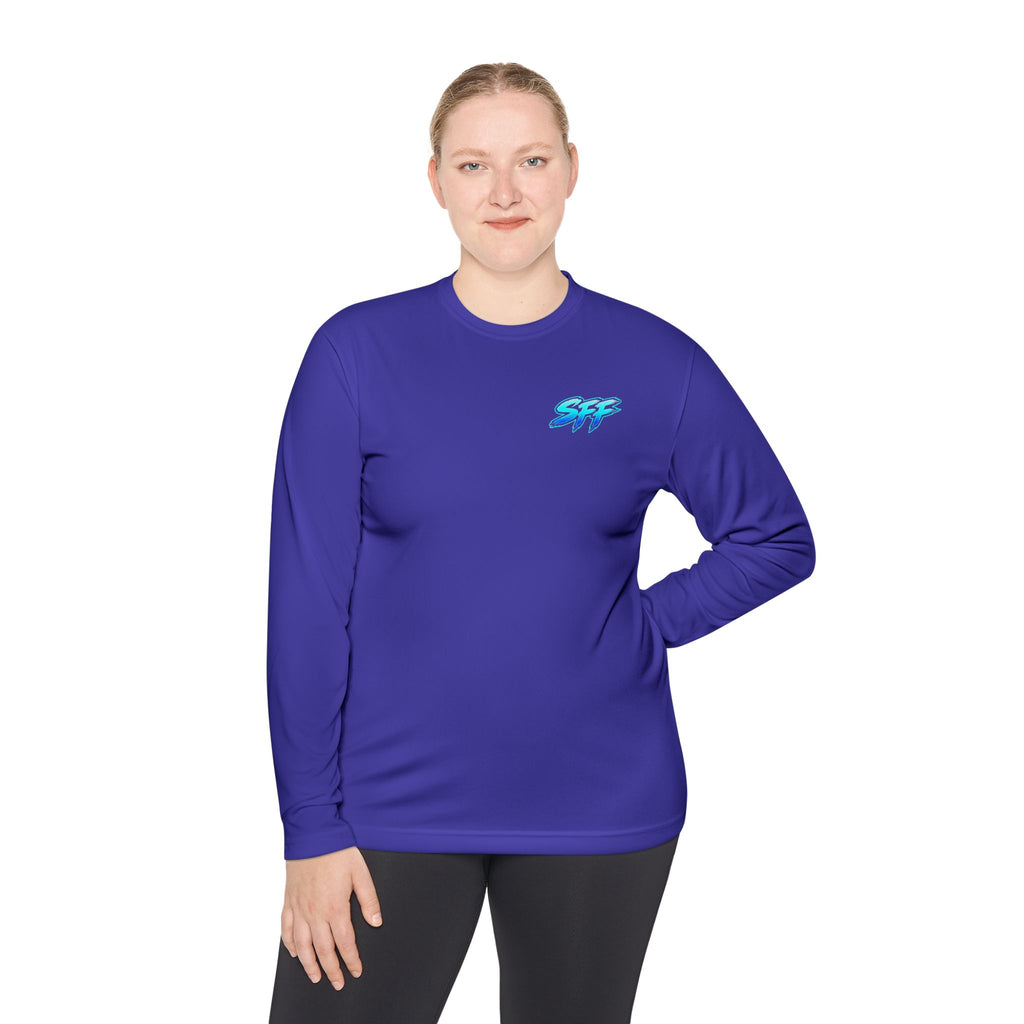 South Flawdas Fishing Long Sleeve Tee — Coastal Sunset Tarpon Boat Graphic